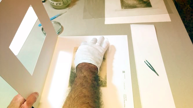 Conservation framing of a work on paper