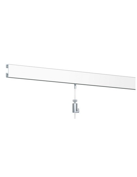 Binario ClickRail bianco verniciabile 3m.